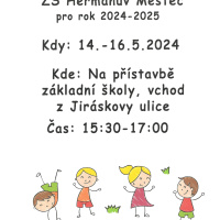 Zápis do školní družiny ZŠ Heřmanův Městec pro rok 2024-2025